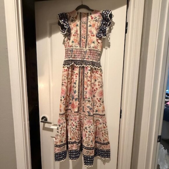 NWT Farm Rio | Cream Superbloom Tapestry Maxi Dress | Floral | Size: XS - Picture 2 of 16